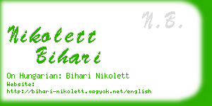 nikolett bihari business card